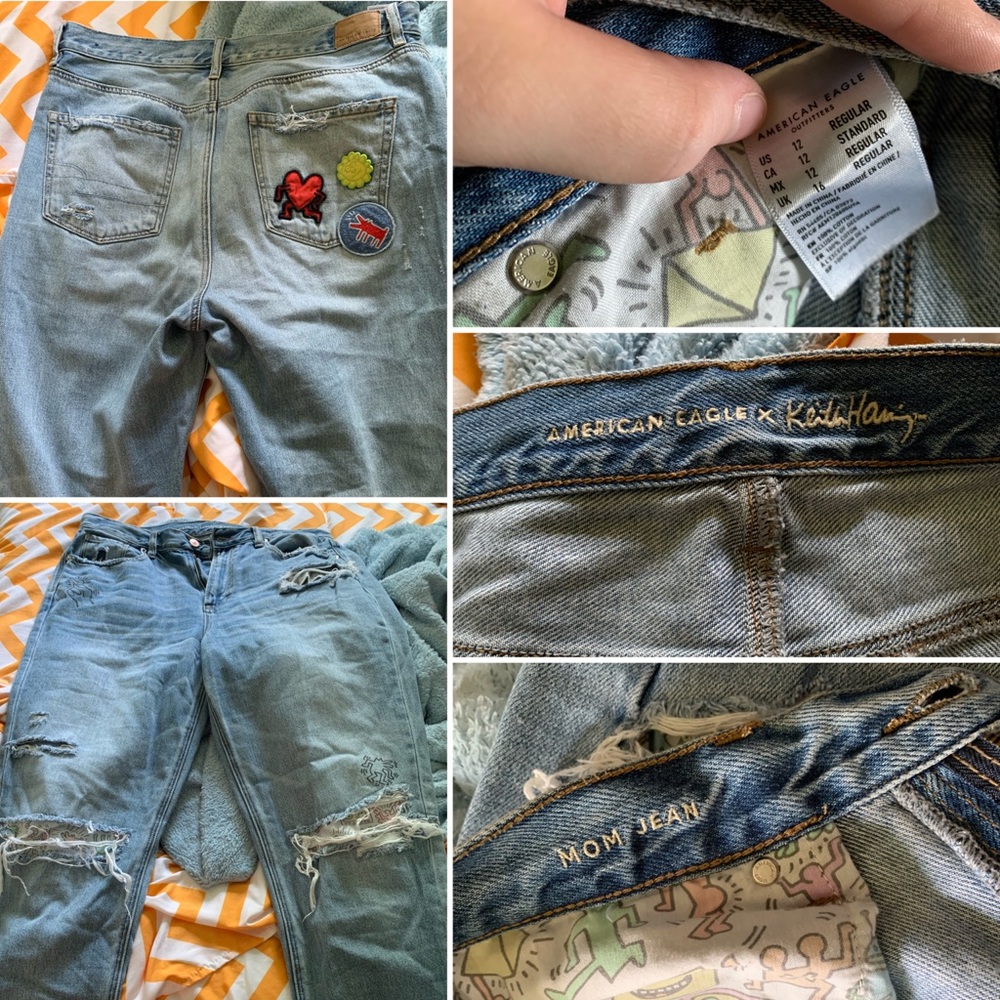 American Eagle Keith Haring Mom Jean
